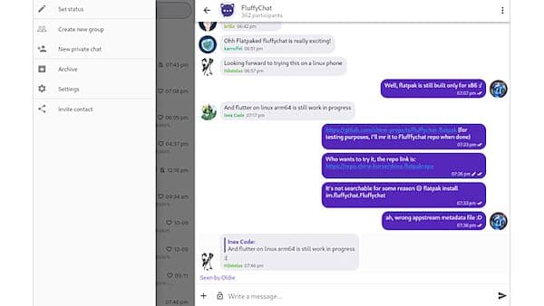 Como instalar o mensageiro matrix Fluffychat no Linux via Flatpak