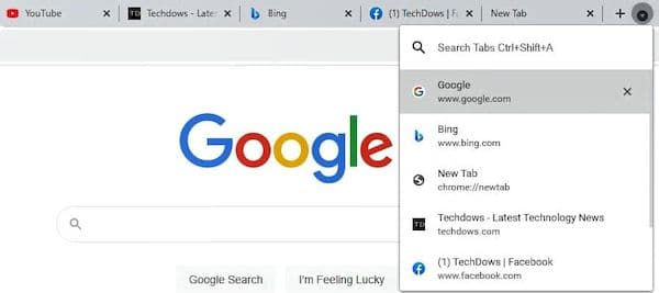 Google Chrome permitirá pesquisar nas guias abertas