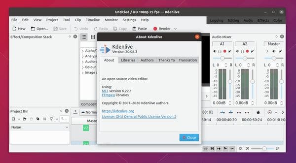 Kdenlive 20.08.3 lançado com várias correções e algumas melhorias