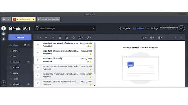 Como instalar o cliente ProtonMail ElectronMail no Linux via Flatpak