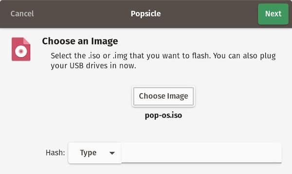 Como instalar o gravador de imagens Popsicle no Linux via Appimage