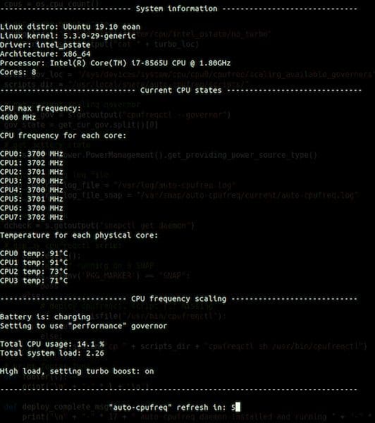Como instalar o utilitário auto-cpufreq no Linux via Snap