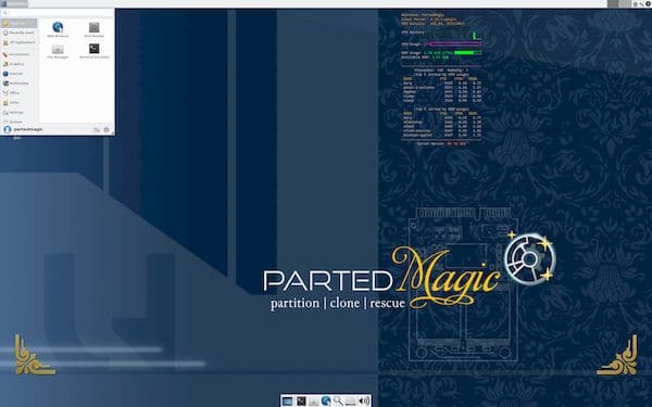 Parted Magic 2020_12_25 lançado com o ambiente Xfce 4.14 e mais