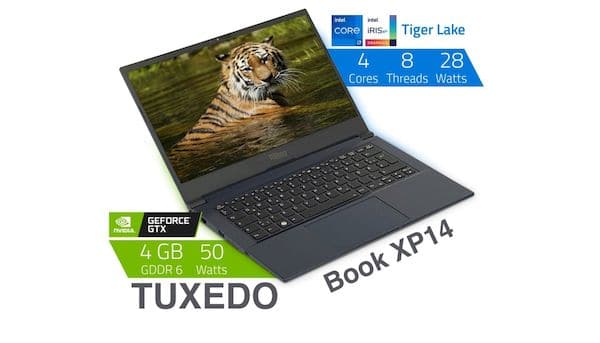 TUXEDO Book XP14 lançado com Intel Tiger Lake, NVIDIA GTX 1650 e mais