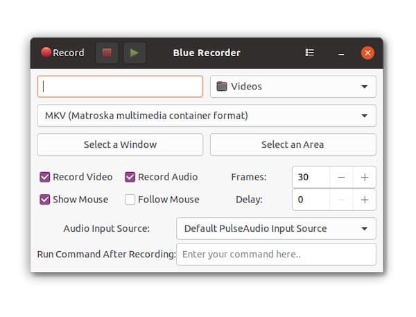 Como instalar o gravador de tela Blue Recorder no Linux via Snap
