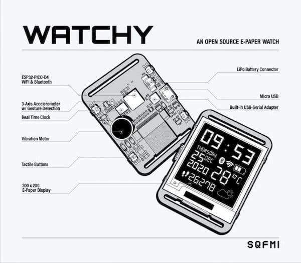 Conheça Watchy, um smartwatch de e-paper aberto e hackeável de 50 dólares