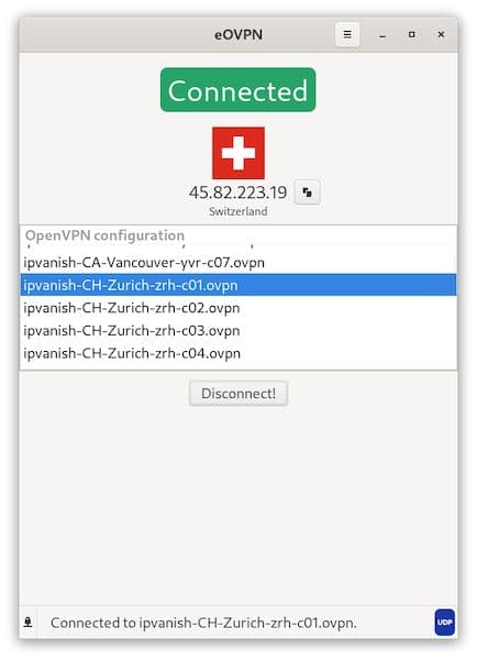 Como instalar o gerenciador de configuração OpenVPN eOVPN no Linux via Flatpak