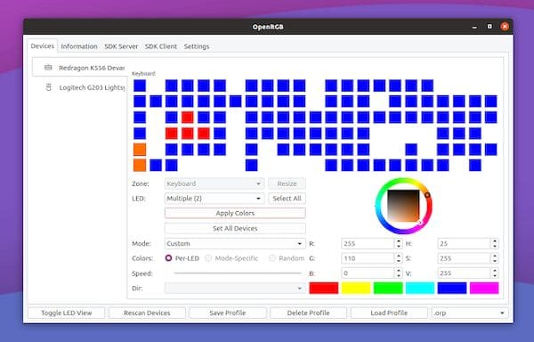 Conheça o OpenRGB um app que permite controlar a iluminação RGB