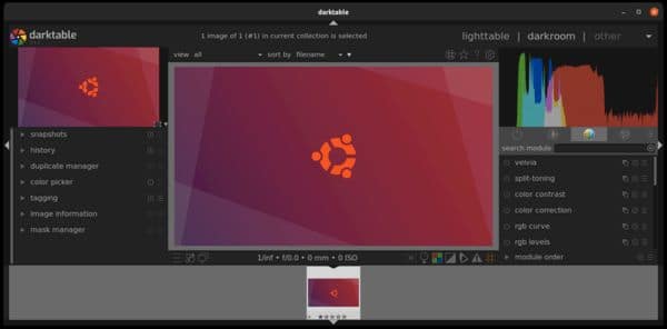 Darktable 3.4.1 lançado com melhora no suporte para câmera e mais