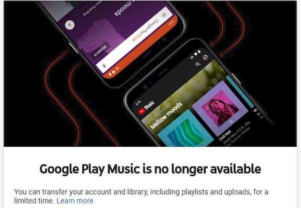 Google Play Music será encerrado em 24 de fevereiro de 2021! Ops...