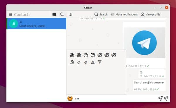 Kaidan 0.7.0 lançado com mais informações no perfil de contato e novos recursos