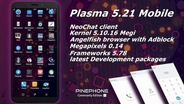 KDE Plasma 5.21 no PinePhone já é possível com o Manjaro Linux ARM