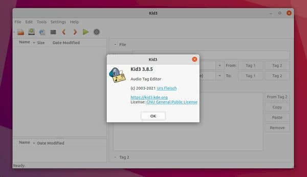 Kid3 3.8.5 lançado com correções de bugs e alguns novos recursos
