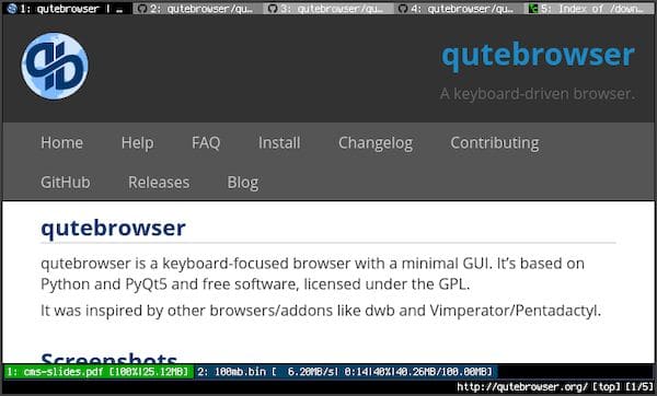 Qutebrowser 2.0 lançado com um bloqueio de anúncios da Brave e mais