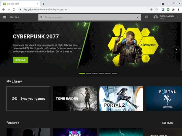 Streaming de jogos GeForce Now chegou ao navegador Chrome