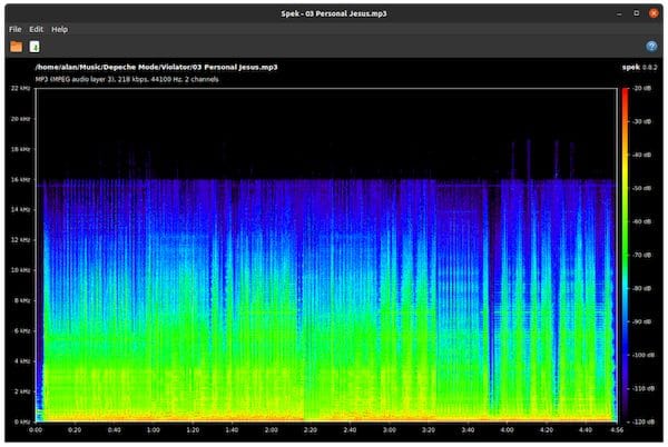 Como instalar o analisador de espectro acústico Spek no Linux via Snap