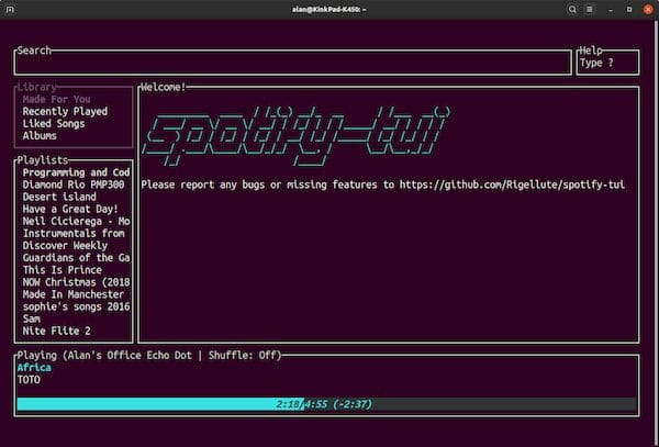 Como instalar o cliente CLI Spotify TUI no Linux via Snap