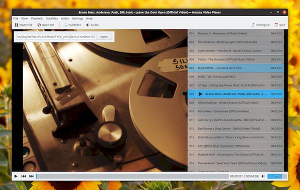 Haruna 0.6.0 lançado com suporte para MPRISv2 e playlists do YouTube