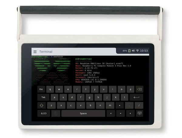 Tablet CutiePi agora é equipado com um Raspberry Pi Compute Module 4