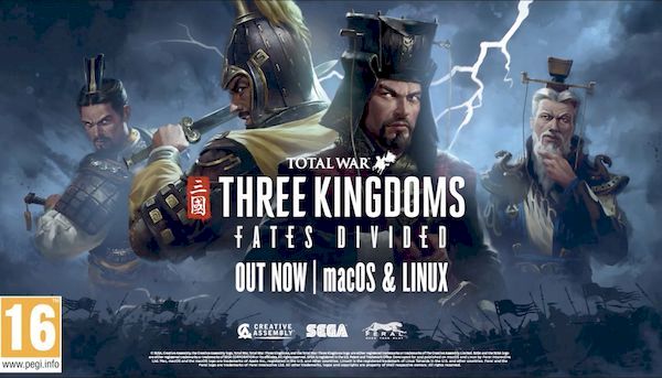 Total War: THREE KINGDOMS - Fates Divided DLC já está disponível para Linux