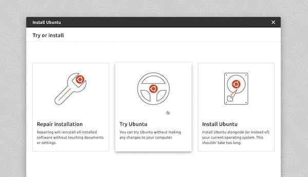 Ubuntu compartilhou designs do seu novo instalador de desktop