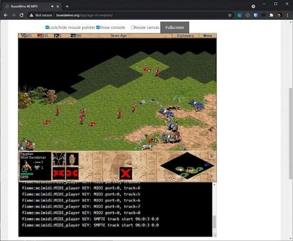 Boxedwine, um emulador que pode executar apps do Windows na web
