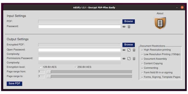 Como instalar o encriptador de PDF AESify no Linux via Snap