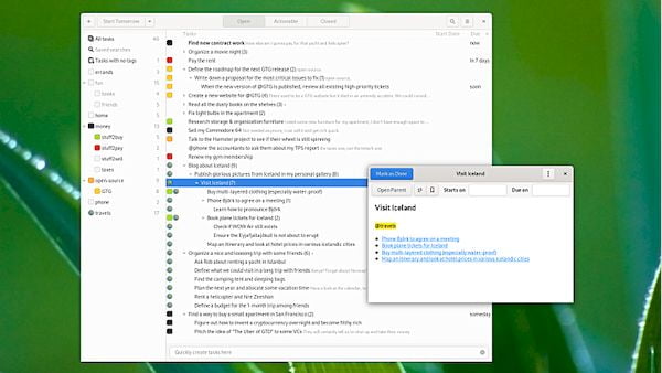 Como instalar o Getting Things GNOME no Linux via Flatpak