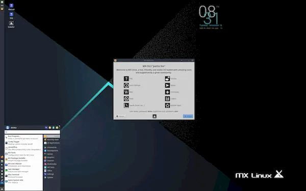 MX Linux 19.4 lançado com suporte para ao Kernel 5.10 LTS e Mesa 20.3