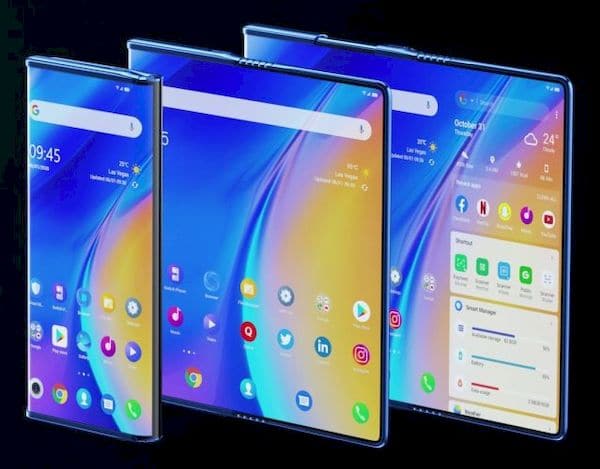 Telefone conceito da TCL desdobra e desenrola para se tornar um tablet