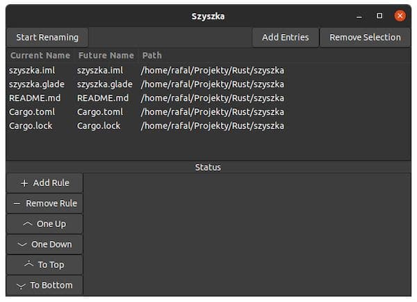Como instalar o renomeador de arquivos Szyszka no Linux via AppImage