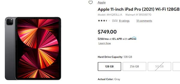 Compre o iPad Pro M1 com desconto na Amazon e Walmart