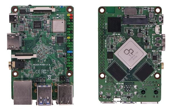 Rock Pi 4 Plus, um PC de placa única com armazenamento integrado