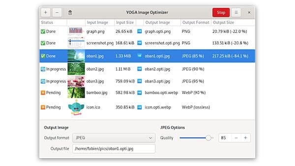 Como instalar o conversor de imagens YOGA Image Optimizer no Linux