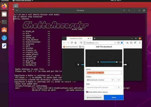 Como instalar o Ghetto Radio Recorder no Linux via Snap