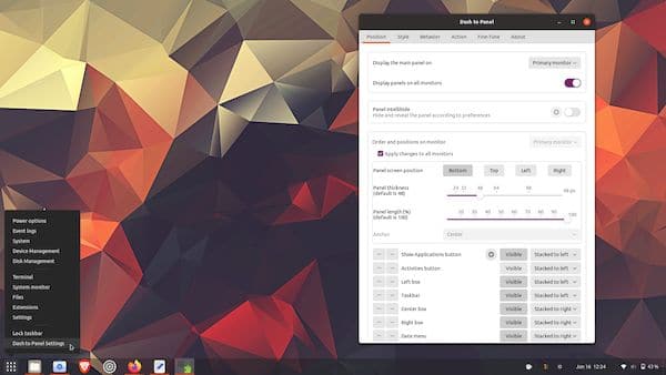 Dash to Panel 43 lançado com suporte GNOME 40 e correções de bugs