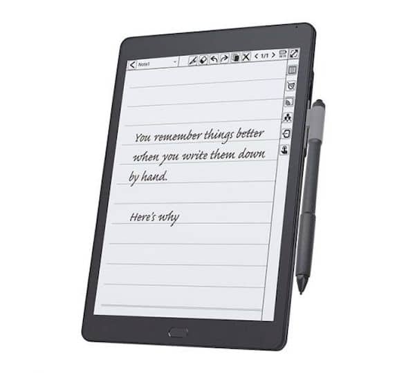 KloudNote, um tablet E Ink com suporte para caneta e software Android