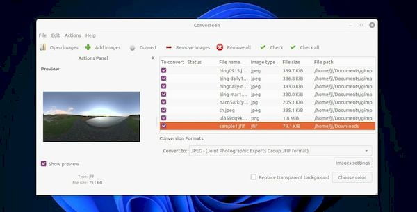 Converseen 0.9.9.1 lançado com conversão em lote de arquivos JFIF