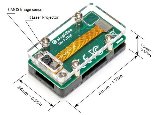 DK-ILT001 para Raspberry Pi permite detecção 3D de 120 fps por meio de um laser infravermelho