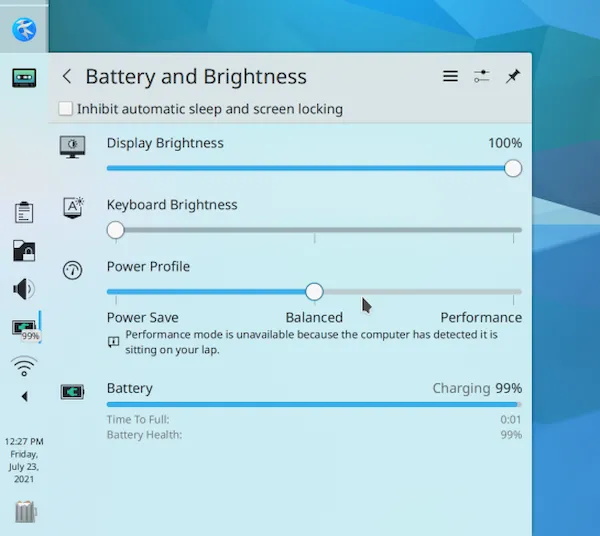 KDE Plasma 5.23 melhorará o gerenciamento de energia e o menu