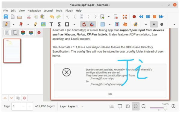 Xournal++ 1.1.0 lançado com especificação de diretório base XDG