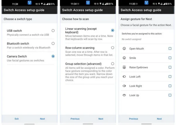Android 12 permitirá que você controle seu telefone fazendo caretas para ele