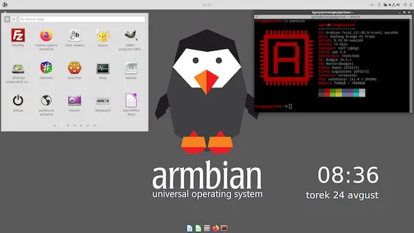 Armbian 21.08 lançado com os desktops Xfce, Cinnamon e Budgie, e mais