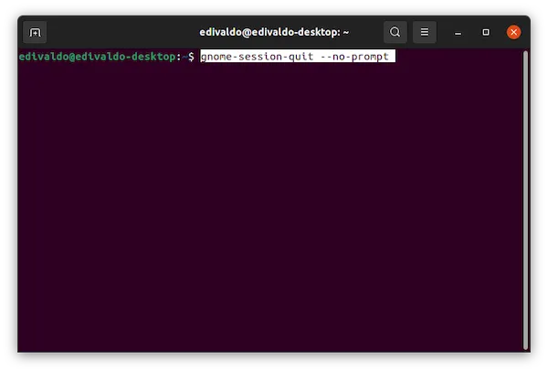 Como fazer logout instantâneo do Ubuntu a partir de um terminal