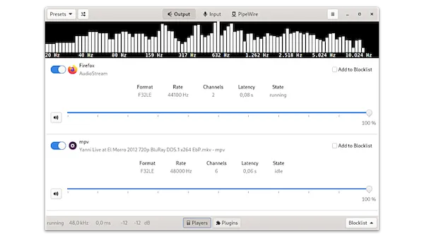 Como instalar o manipulador de áudio EasyEffects no Linux via Flatpak