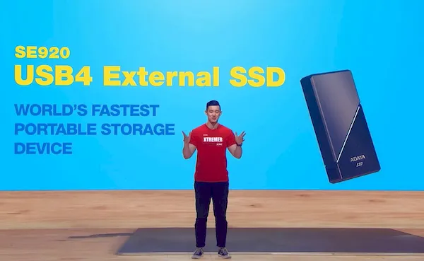 Novo SSD externo da ADATA atinge velocidades de até 4.000 MB/s via USB4