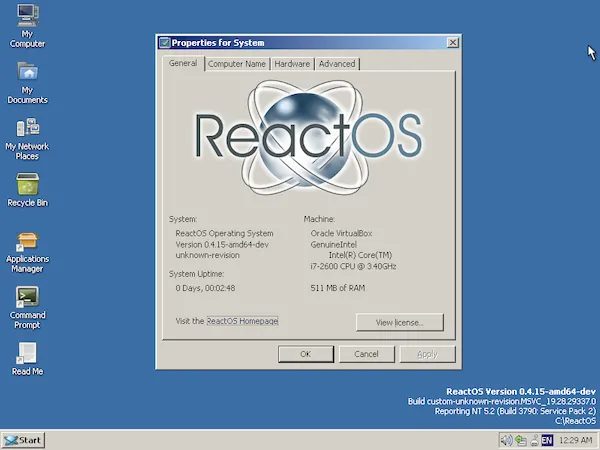 ReactOS está fazendo progresso em x86_64, Multi-Monitor, e mais