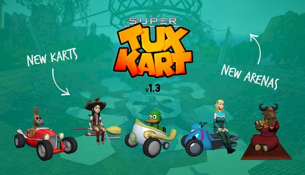SuperTuxKart 1.3 RC1 lançado com suporte para Nintendo switch, e mais