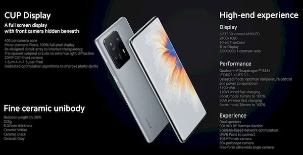 Xiaomi Mi Mix 4 anunciado com câmera sob a tela e Snapdragon 888+