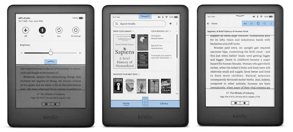 Amazon lançou uma nova interface para os eReaders Kindle